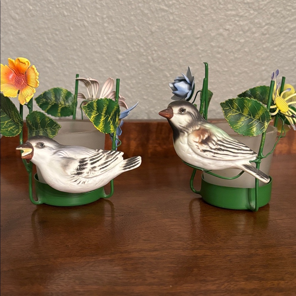 Colorful Bird Votive Holders